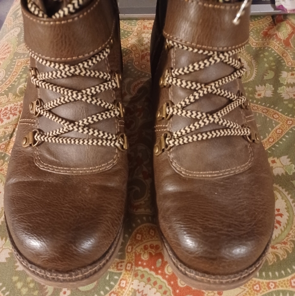 Spring Step 38 7.5 7 1/2 brown calf boots shoes - Picture 3 of 6